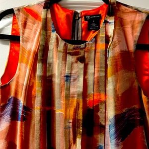 Dress size 4/NEW DIRECTION/orang, brown, cream, tan, violet